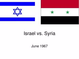Israel vs. Syria