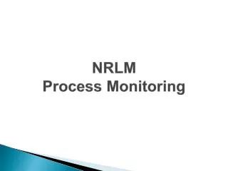 NRLM Process Monitoring