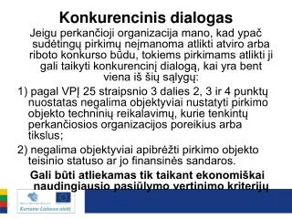 konkurencinis dialogas