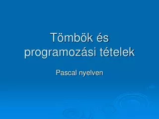 t mb k s programoz si t telek