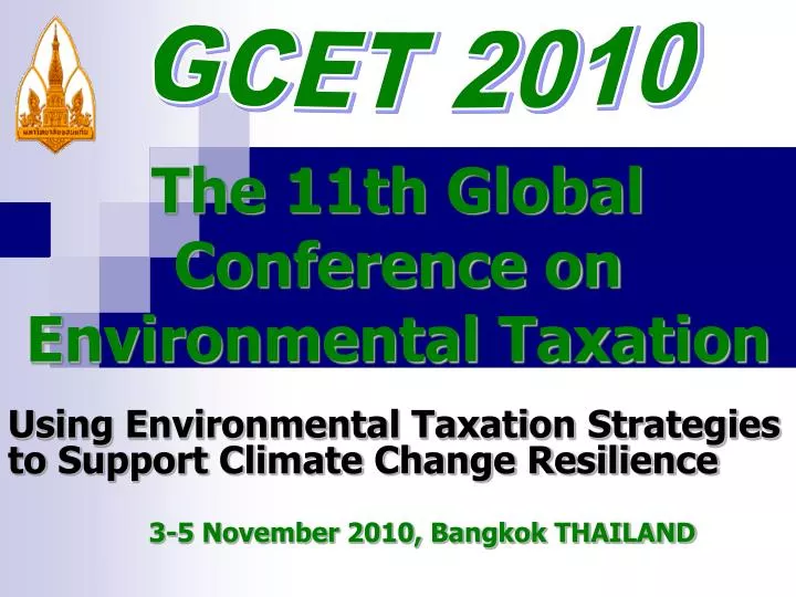the 11th global conference on environmental taxation