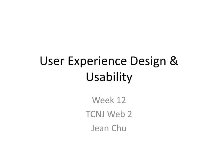user experience design usability