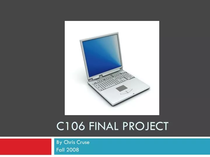 c106 f inal project