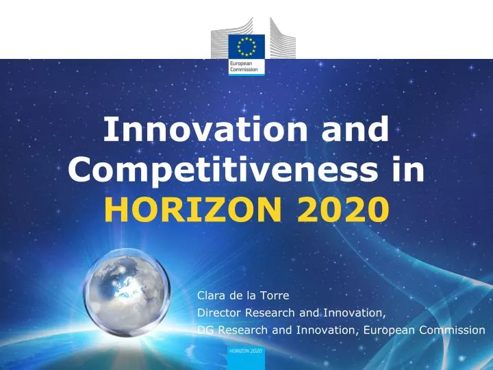 innovation and competitiveness in horizon 2020