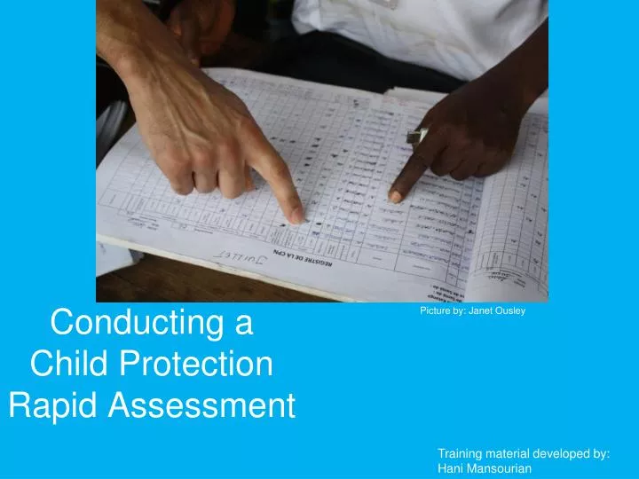 conducting a child protection rapid assessment
