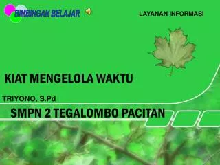kiat mengelola waktu