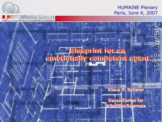 HUMAINE Plenary Paris, June 4, 2007