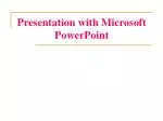 Presentation with Microsoft PowerPoint - slide 1