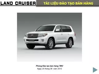 Phòng Đào tạo bán hàng TMV Ngày 20 tháng 06 năm 2012