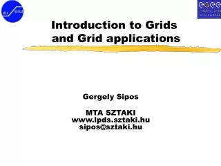 Introduction to Grid s and Grid applications