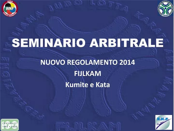 seminario arbitrale nuovo regolamento 2014 fijlkam kumite e kata