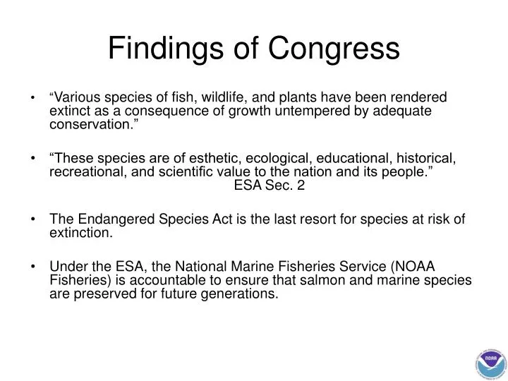 findings of congress