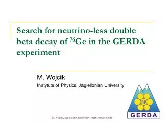 Search for neutrino-less double beta decay of 76 Ge in the GERDA experiment