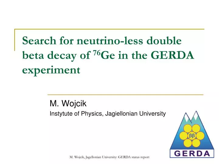 search for neutrino less double beta decay of 76 ge in the gerda experiment