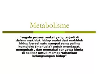 metabolisme