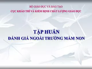 b gi o d c v o t o c c kh o th v ki m nh ch t l ng gi o d c