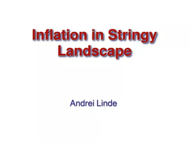 inflation in stringy landscape