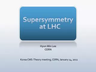 Supersymmetry at LHC