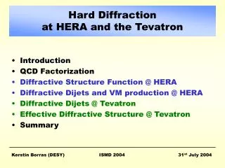 Hard Diffraction at HERA and the Tevatron
