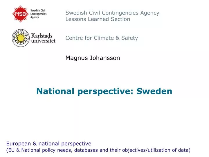 national perspective sweden