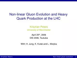 Non-linear Gluon Evolution and Heavy Quark Production at the LHC