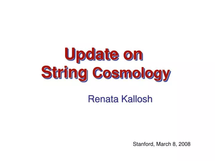 update on string cosmology