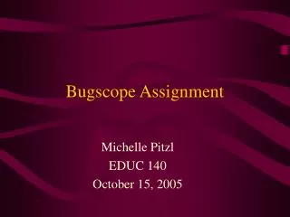 Bugscope Assignment