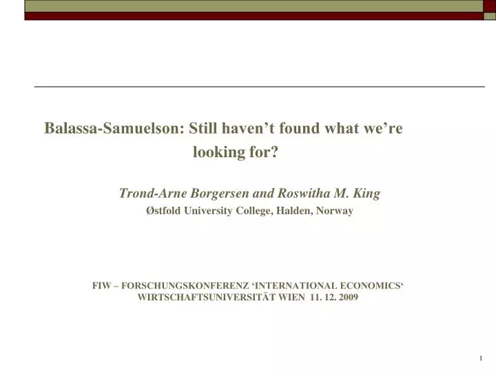 fiw forschungskonferenz international economics wirtschaftsuniversit t wien 11 12 2009