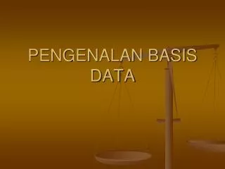 pengenalan basis data
