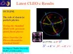 Latest CLEO-c Results - slide 1
