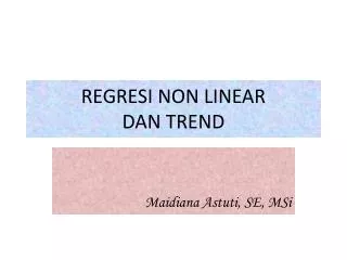 regresi non linear dan trend