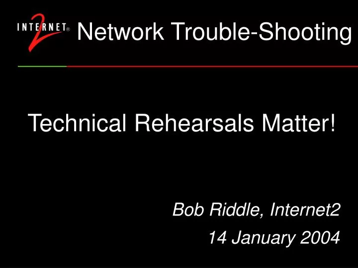 technical rehearsals matter