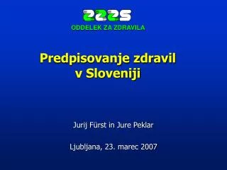 predpisovanje zdravil v sloveniji