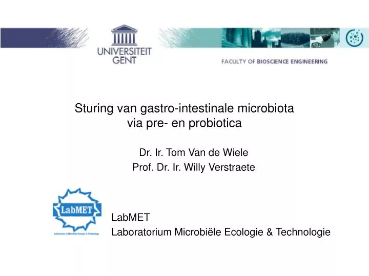sturing van gastro intestinale microbiota via pre en probiotica