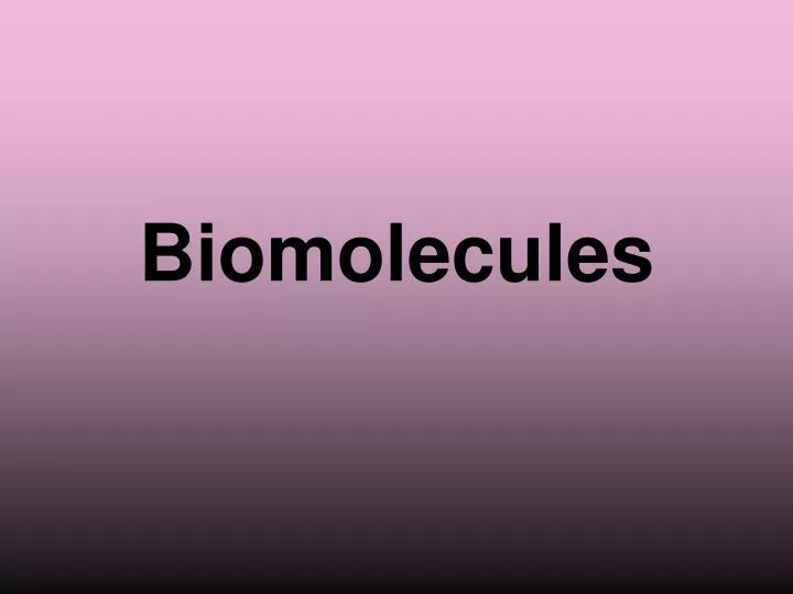 biomolecules