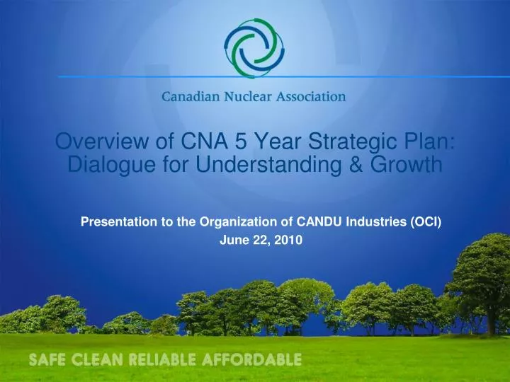 overview of cna 5 year strategic plan dialogue for understanding growth