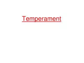 temperament