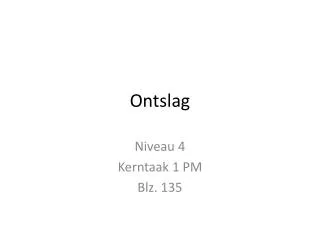 ontslag
