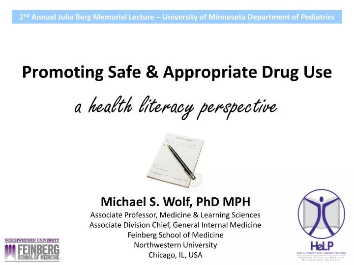 promoting safe appropriate drug use a health literacy perspective