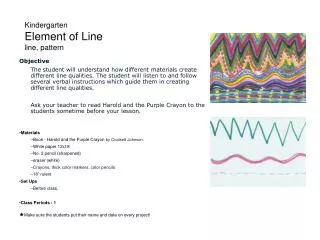 Kindergarten Element of Line line, pattern