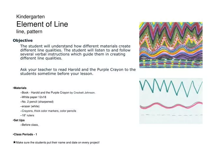 kindergarten element of line line pattern