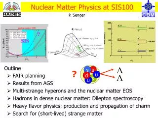 Nuclear Matter Physics at SIS100