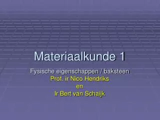 materiaalkunde 1