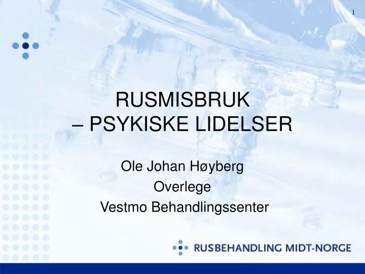 rusmisbruk psykiske lidelser