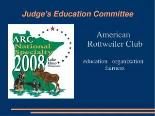 Judge's Education Committee