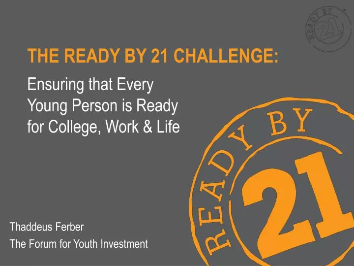 the ready by 21 challenge