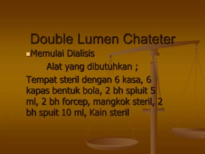 double lumen chateter