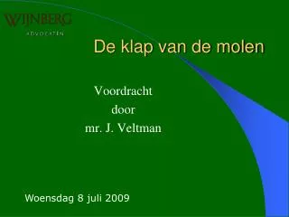 de klap van de molen