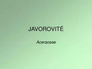 javorovit
