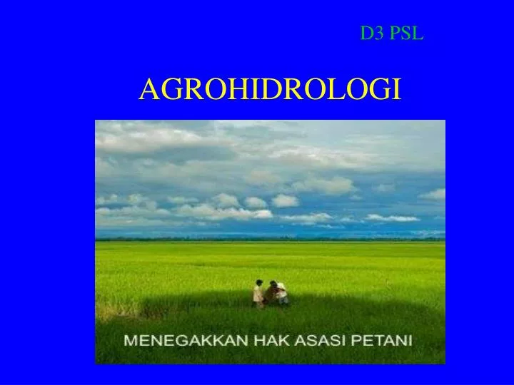 agrohidrologi
